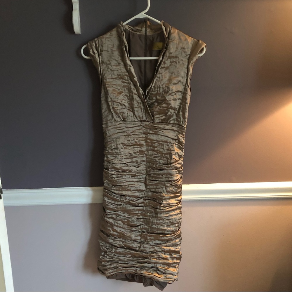 Nicole Miller Beckett Techno Metal Dress